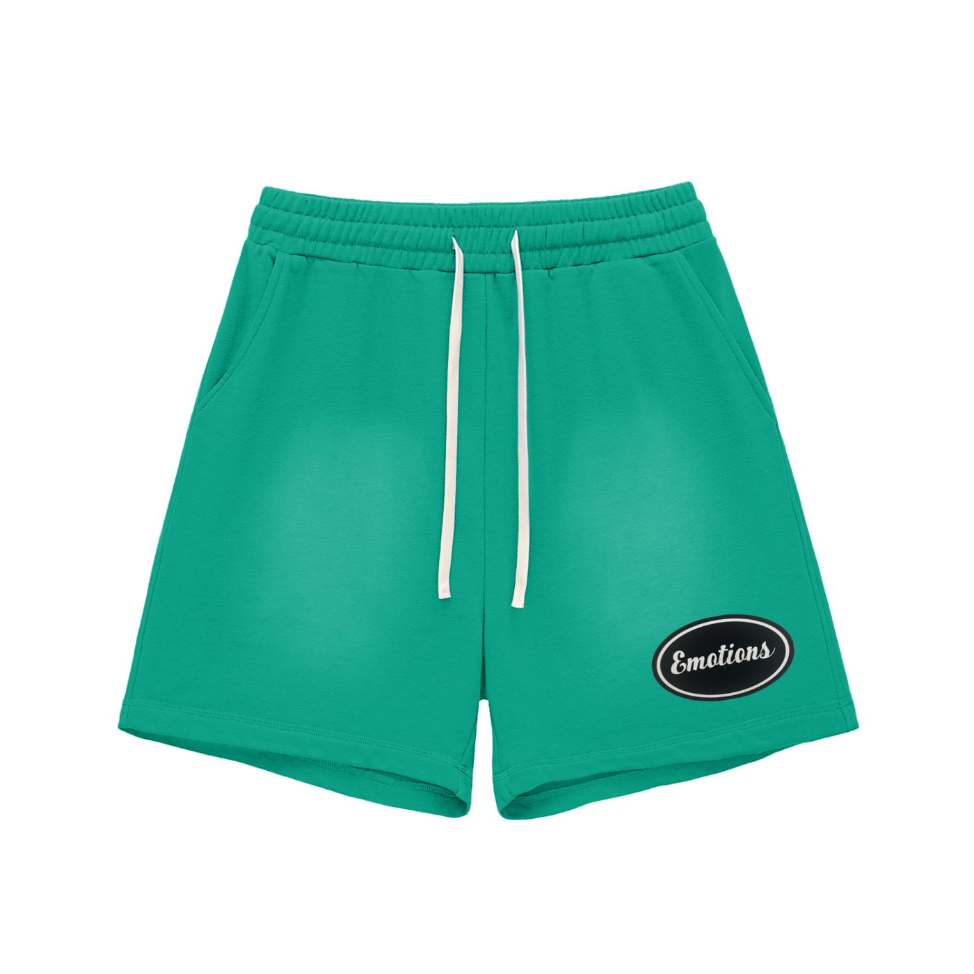 Sun Fade Raw Edge Cotton Shorts
