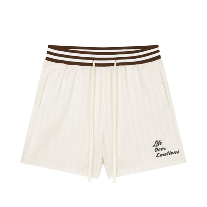 Unisex Striped Drawstring Shorts