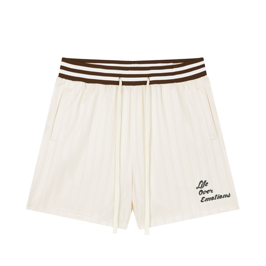 Unisex Striped Drawstring Shorts