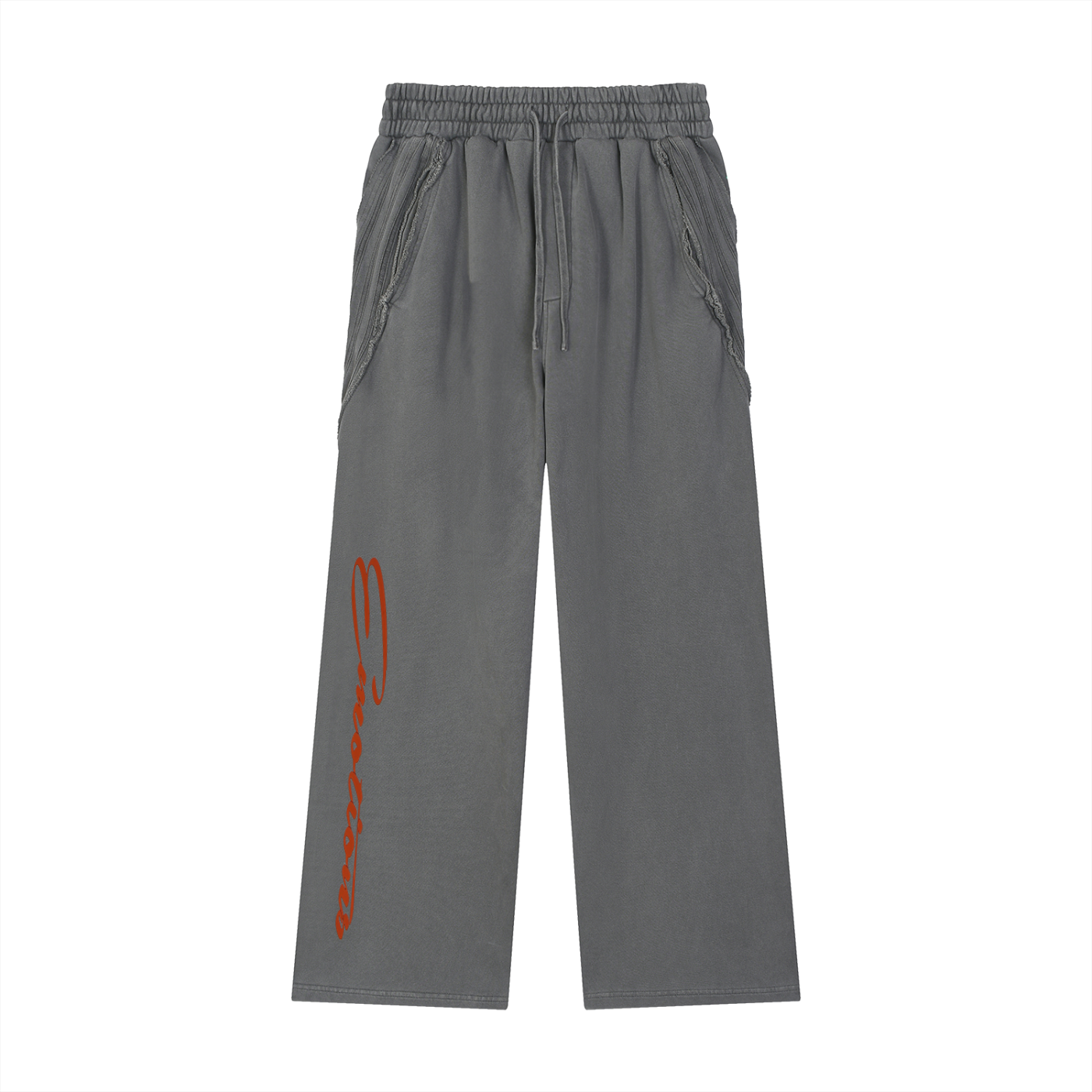 Snow Washed Tape Raw Edge Sweatpants