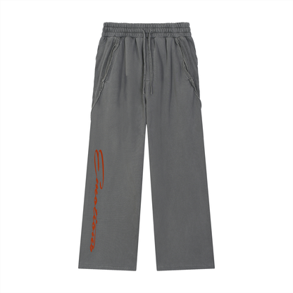 Snow Washed Tape Raw Edge Sweatpants